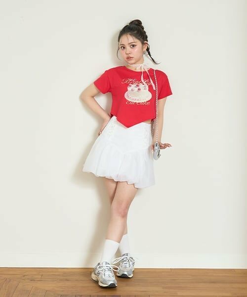 Mi-je / ミジェ ミニ・ひざ丈スカート | シアーバルーンスカート【韓国ファッション】 | 詳細2