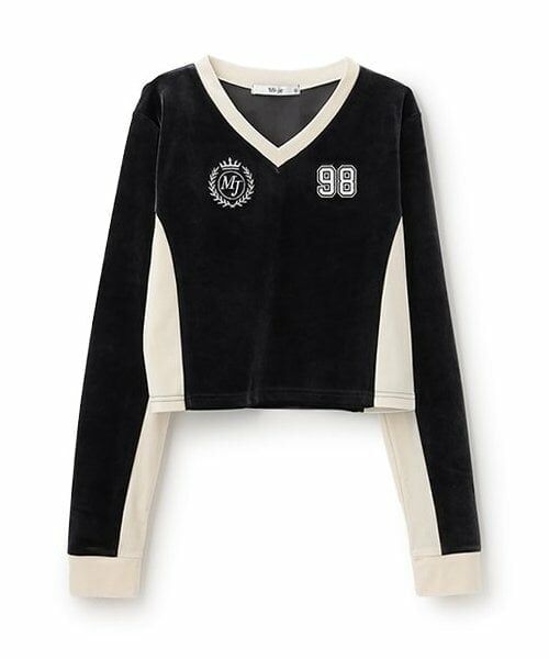 Mi-je / ミジェ Tシャツ | ベロアコンパクトプルオーバー【韓国ファッション】 | 詳細4