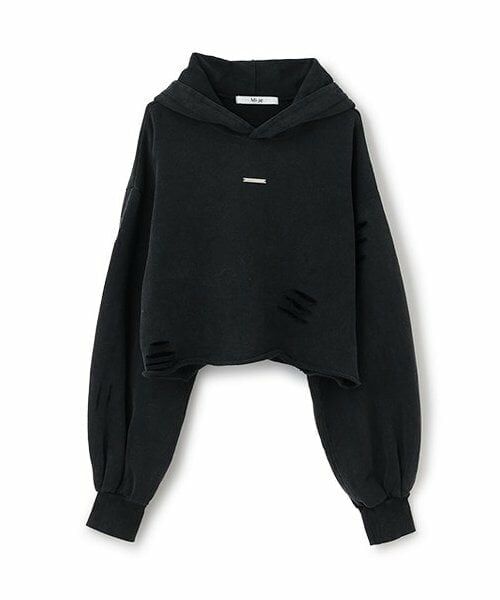 Mi-je / ミジェ スウェット | ダメージクロップドパーカ【韓国ファッション】 | 詳細2