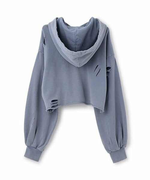 Mi-je / ミジェ スウェット | ダメージクロップドパーカ【韓国ファッション】 | 詳細7