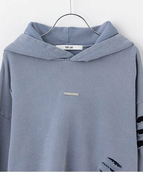 Mi-je / ミジェ スウェット | ダメージクロップドパーカ【韓国ファッション】 | 詳細8