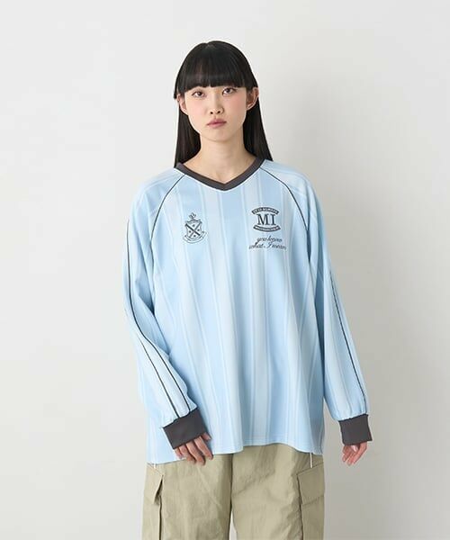 Mi-je / ミジェ スウェット | ユニフォームプルオーバー【韓国ファッション】（ライト ブルー）
