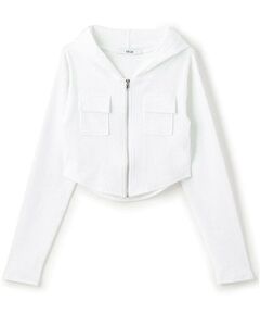 Mi-je / ミジェ スウェット | 切替コンパクトパーカ【韓国ファッション】