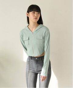 Mi-je / ミジェ スウェット | 切替コンパクトパーカ【韓国ファッション】