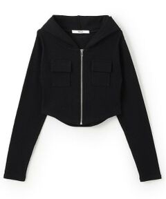 Mi-je / ミジェ スウェット | 切替コンパクトパーカ【韓国ファッション】