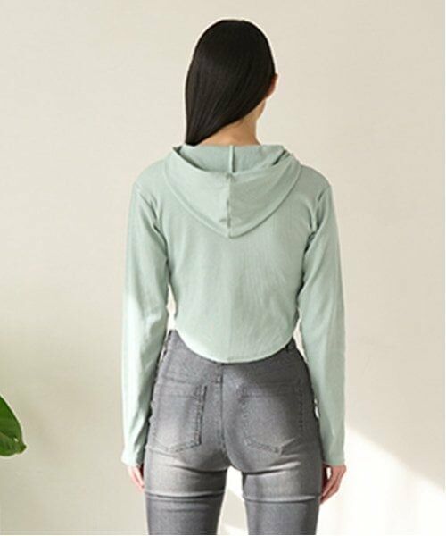 Mi-je / ミジェ スウェット | 切替コンパクトパーカ【韓国ファッション】 | 詳細6