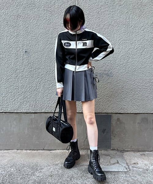 Mi-je / ミジェ ブルゾン | バイカラーロゴトラックジャケット【韓国ファッション】 | 詳細15