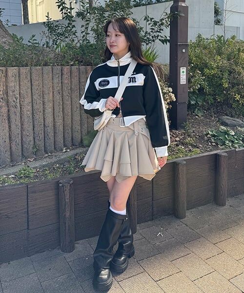 Mi-je / ミジェ ブルゾン | バイカラーロゴトラックジャケット【韓国ファッション】 | 詳細18