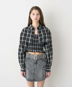 Mi-je / ミジェ シャツ・ブラウス | クロップドシャツビスチェSET【韓国ファッション】