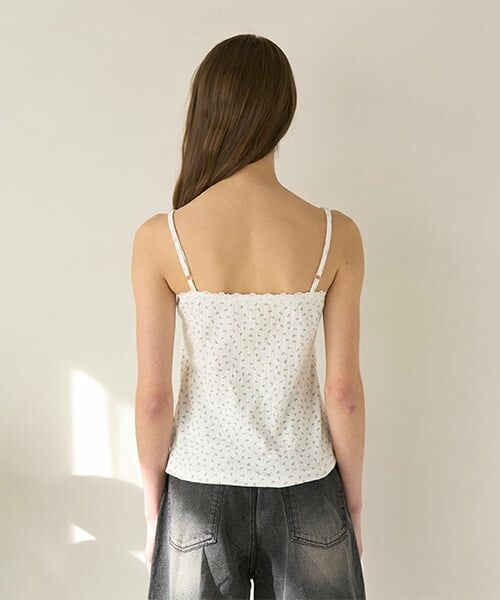 Mi-je / ミジェ Tシャツ | クロスレースキャミ【韓国ファッション】 | 詳細5