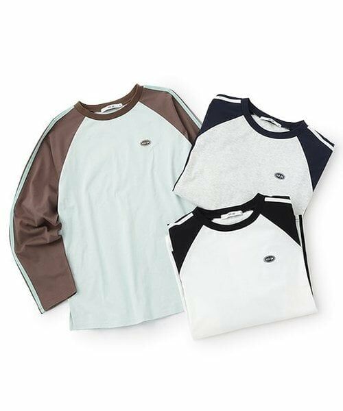 Mi-je / ミジェ Tシャツ | ラインラグラン長袖Tシャツ【韓国ファッション】 | 詳細11