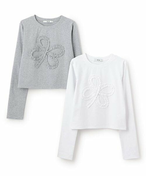 Mi-je / ミジェ Tシャツ | モチーフフリル長袖Tシャツ【韓国ファッション】 | 詳細11