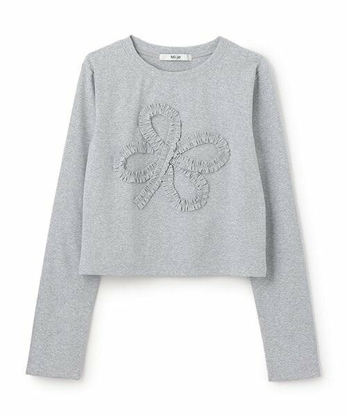 Mi-je / ミジェ Tシャツ | モチーフフリル長袖Tシャツ【韓国ファッション】 | 詳細2