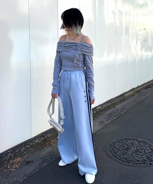 Mi-je / ミジェ Tシャツ | オフショルシャーリングトップス【韓国ファッション】 | 詳細17