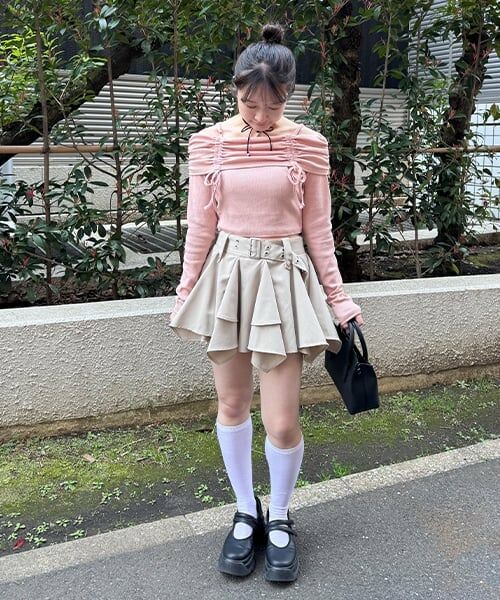 Mi-je / ミジェ Tシャツ | オフショルシャーリングトップス【韓国ファッション】 | 詳細20