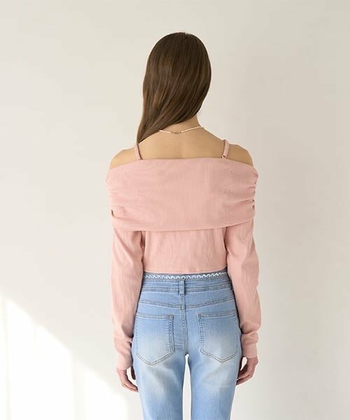 Mi-je / ミジェ Tシャツ | オフショルシャーリングトップス【韓国ファッション】 | 詳細5