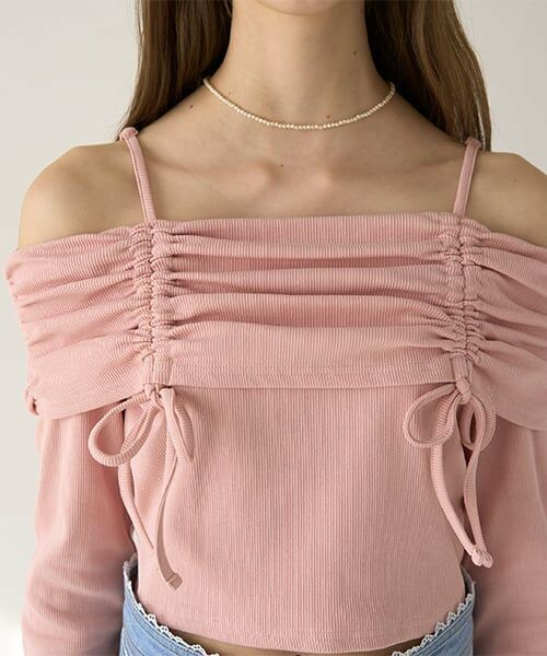 Mi-je / ミジェ Tシャツ | オフショルシャーリングトップス【韓国ファッション】 | 詳細6