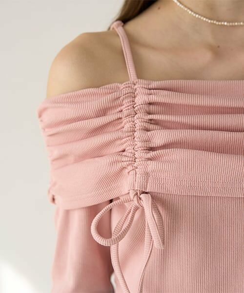 Mi-je / ミジェ Tシャツ | オフショルシャーリングトップス【韓国ファッション】 | 詳細7