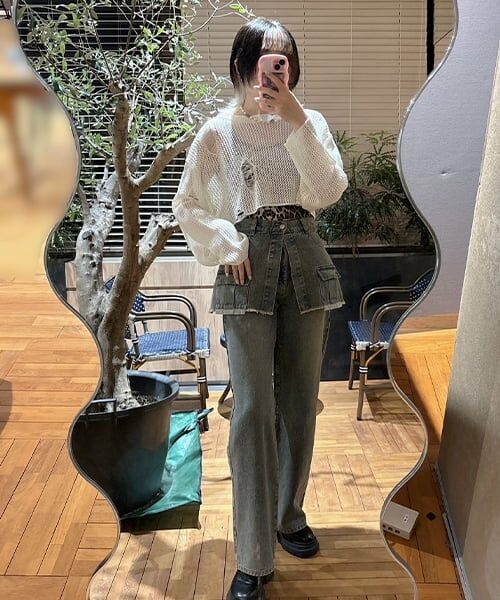 Mi-je / ミジェ ニット・セーター | ダメージメッシュニット【韓国ファッション】 | 詳細15