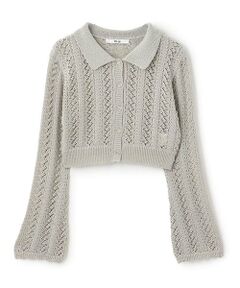 Mi-je / ミジェ ニット・セーター | 透かし編みポロカーディガン【韓国ファッション】