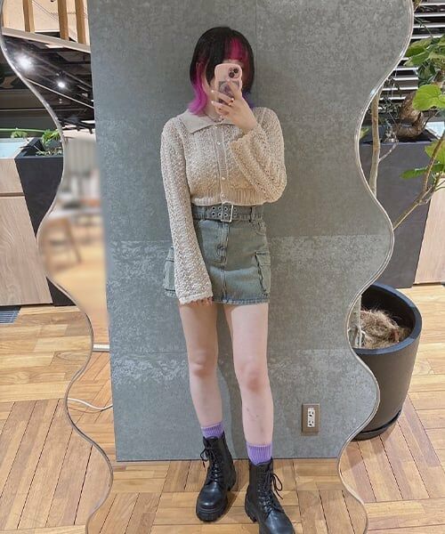 Mi-je / ミジェ ニット・セーター | 透かし編みポロカーディガン【韓国ファッション】 | 詳細14