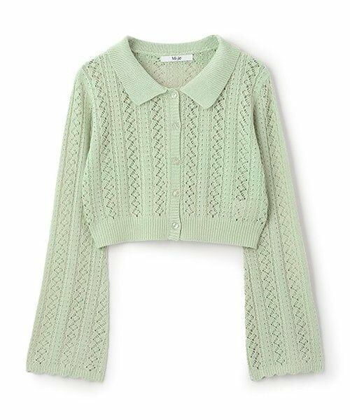 Mi-je / ミジェ ニット・セーター | 透かし編みポロカーディガン【韓国ファッション】 | 詳細2