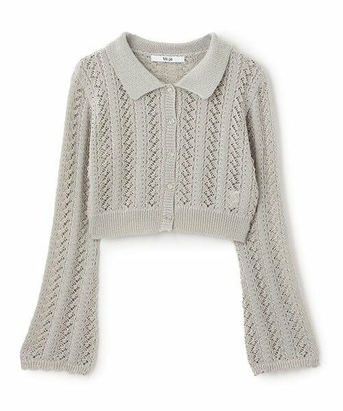 Mi-je / ミジェ ニット・セーター | 透かし編みポロカーディガン【韓国ファッション】 | 詳細3