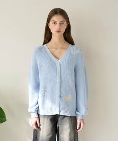 Mi-je / ミジェ ニット・セーター | モチーフ刺しゅうカーディガン【韓国ファッション】