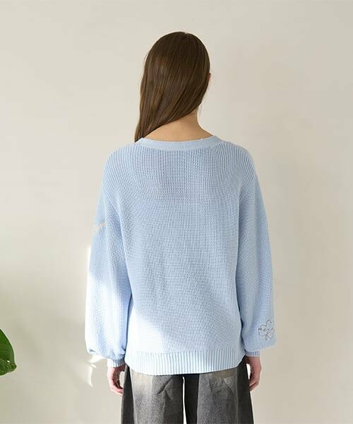 Mi-je / ミジェ ニット・セーター | モチーフ刺しゅうカーディガン【韓国ファッション】 | 詳細2