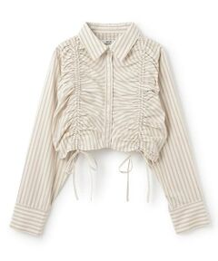 Mi-je / ミジェ シャツ・ブラウス | シャーリングリボンブラウス【韓国ファッション】