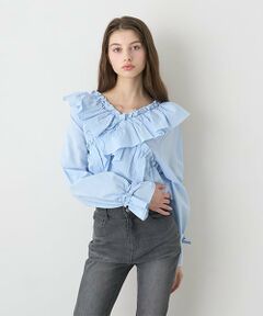 Mi-je / ミジェ シャツ・ブラウス | クロスフリルブラウス【韓国ファッション】