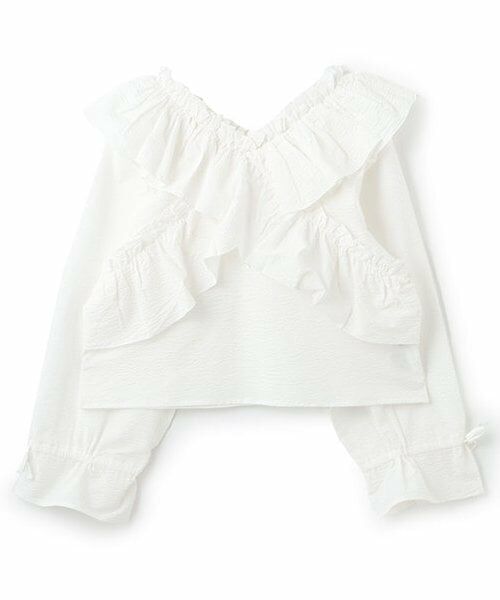 Mi-je / ミジェ シャツ・ブラウス | クロスフリルブラウス【韓国ファッション】 | 詳細1