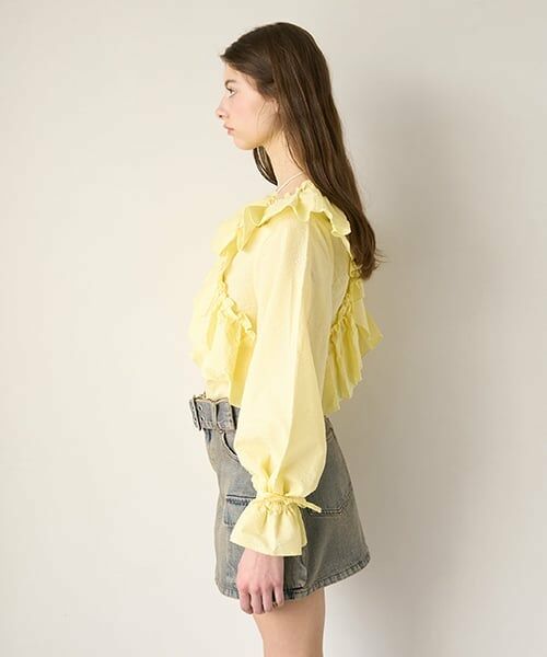 Mi-je / ミジェ シャツ・ブラウス | クロスフリルブラウス【韓国ファッション】 | 詳細4