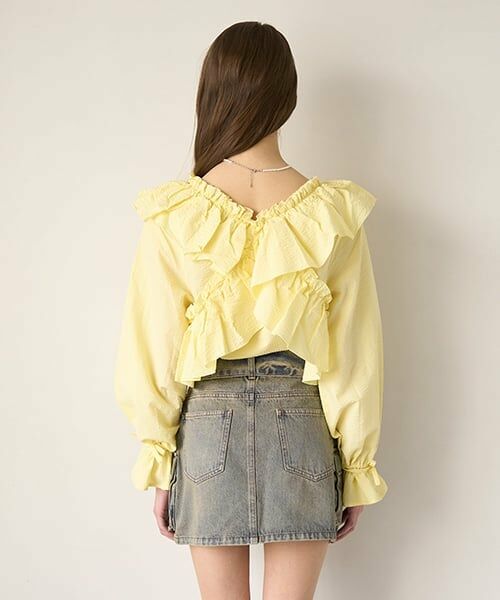 Mi-je / ミジェ シャツ・ブラウス | クロスフリルブラウス【韓国ファッション】 | 詳細5