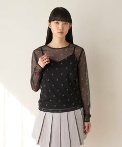 Mi-je / ミジェ Tシャツ | モノグラムシアーインナー【韓国ファッション】