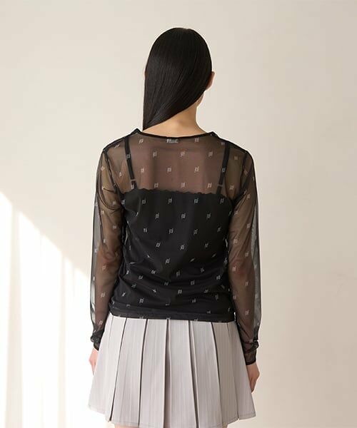 Mi-je / ミジェ Tシャツ | モノグラムシアーインナー【韓国ファッション】 | 詳細4