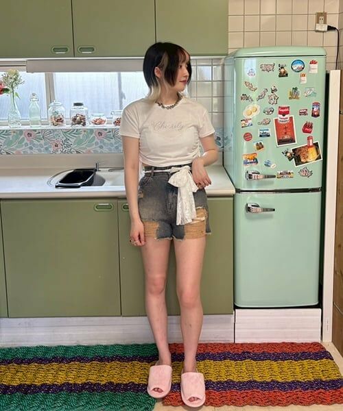 Mi-je / ミジェ Tシャツ | ViVi9月号掲載ストーンロゴ半袖Tシャツ【韓国ファッション】 | 詳細14