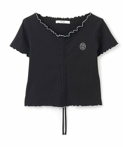Mi-je / ミジェ Tシャツ | フロントシャーリング半袖テレコ【韓国ファッション】 | 詳細3