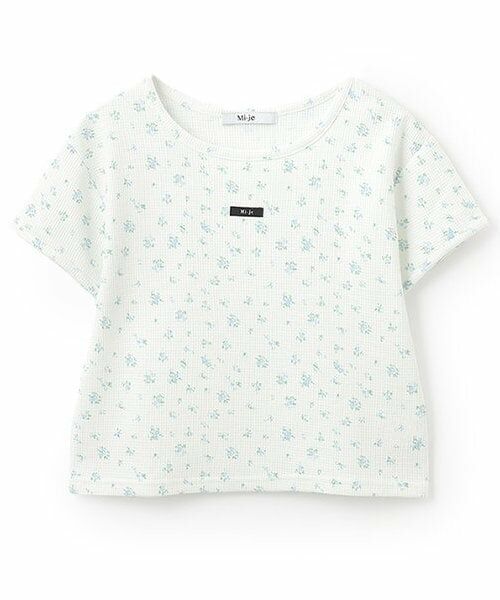 Mi-je / ミジェ Tシャツ | 小花柄ワッフル半袖Tシャツ【韓国ファッション】 | 詳細2