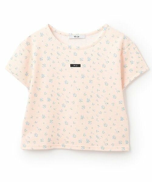 Mi-je / ミジェ Tシャツ | 小花柄ワッフル半袖Tシャツ【韓国ファッション】 | 詳細3