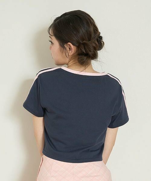 Mi-je / ミジェ Tシャツ | ラインコンパクト半袖Tシャツ【韓国ファッション】 | 詳細2