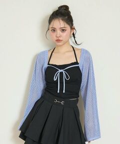Mi-je / ミジェ ニット・セーター | メッシュリボンカーディガン【韓国ファッション】