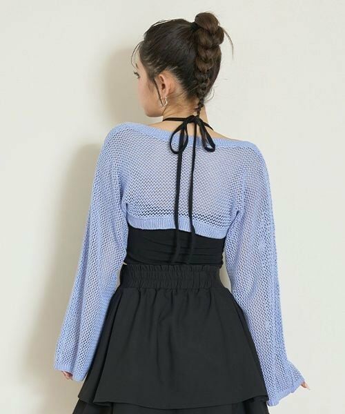 Mi-je / ミジェ ニット・セーター | メッシュリボンカーディガン【韓国ファッション】 | 詳細1