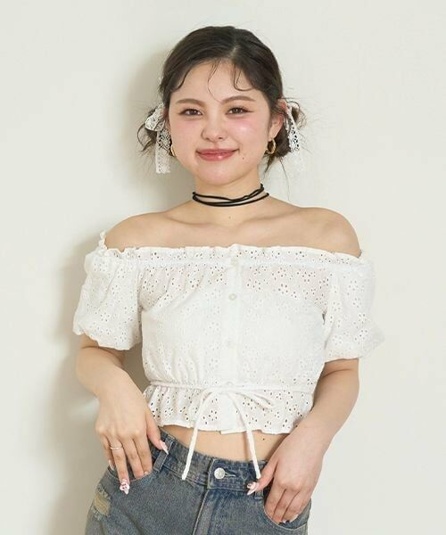 Mi-je / ミジェ シャツ・ブラウス | バルーンスリーブブラウス【韓国ファッション】（オフ ホワイト）
