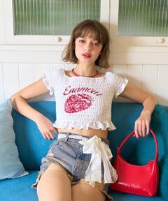 Mi-je / ミジェ Tシャツ | ストロベリーシャーリングトップス【韓国ファッション】