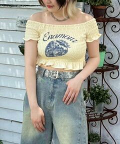 Mi-je / ミジェ Tシャツ | ストロベリーシャーリングトップス【韓国ファッション】