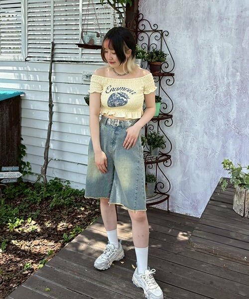 Mi-je / ミジェ Tシャツ | ストロベリーシャーリングトップス【韓国ファッション】 | 詳細12