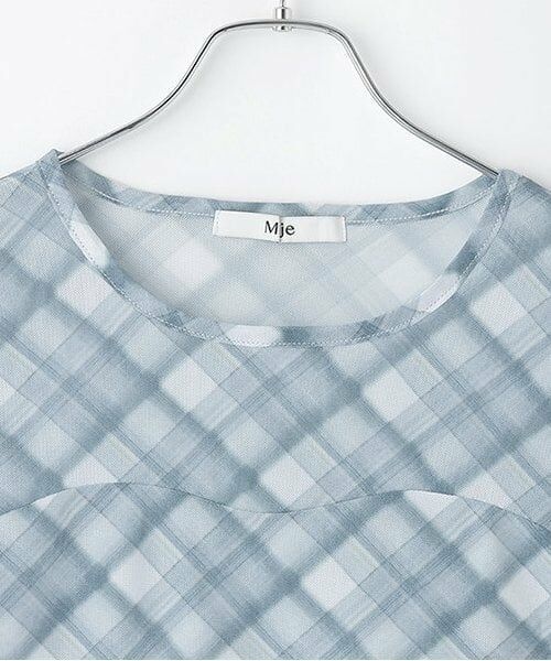 Mi-je / ミジェ Tシャツ | チェックシアー半袖インナー【韓国ファッション】 | 詳細5