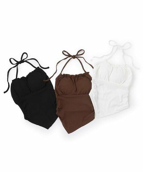 Mi-je / ミジェ Tシャツ | ギャザーホルターブラトップ【韓国ファッション】 | 詳細10