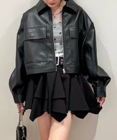 Mi-je / ミジェ ブルゾン | コンパクトレザージャケット【韓国ファッション】